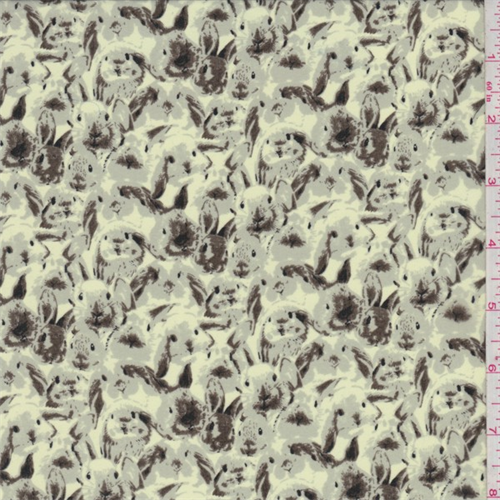 Lime/Grey Bunny Chiffon