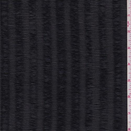 Black Micro Pleat Chiffon