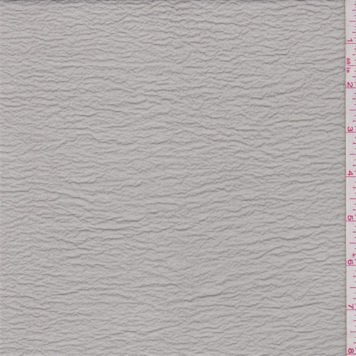 Misty Grey Shimmer Crinkled Crepe