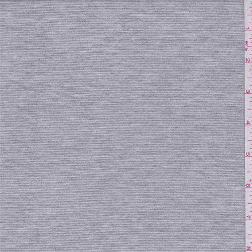 Heather Grey Stripe Jersey Knit