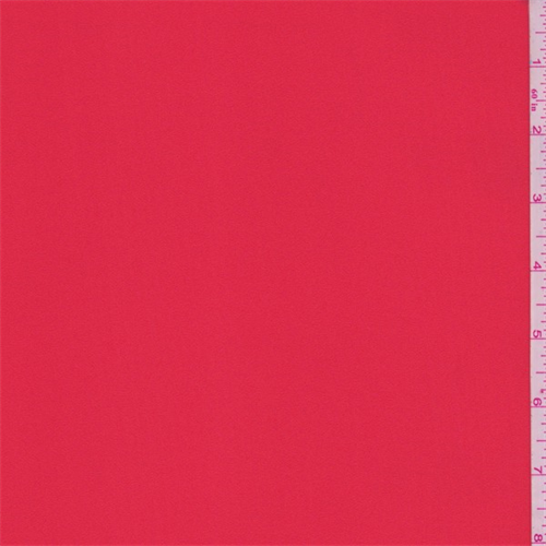 Bright Poppy Red Polyester Double Georgette