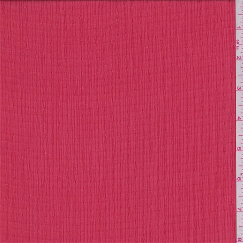 Red Hot Dobbie Stripe Chiffon