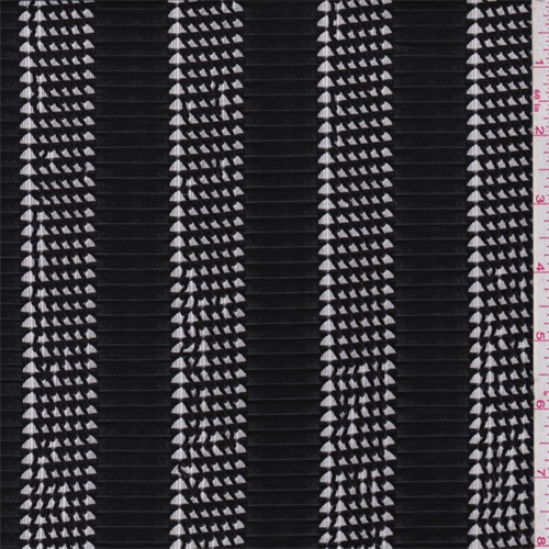 Tuxedo Black Pleated Ribbon Mesh