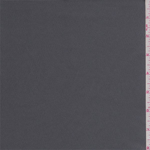 Chrome Grey Stretch Satin