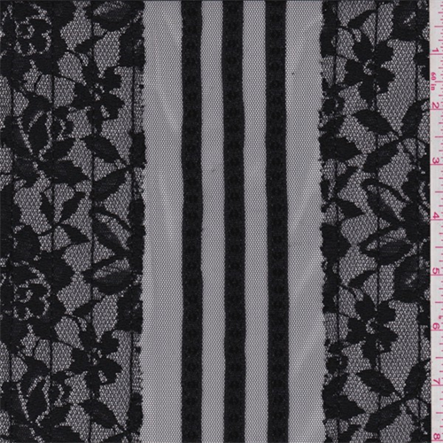 Black Floral Mesh Lace