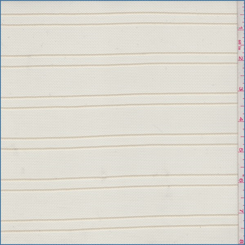 Golden Beige Embroidered Stripe Mesh