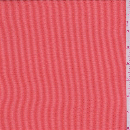 Orange Red Dobbie Pinstripe Chiffon