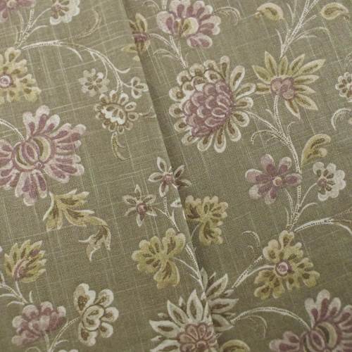 Designer Floral Cotton Print Brown Decorating Fabric