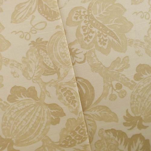 Designer Cotton Frutta Print Beige Home Decorating Fabric