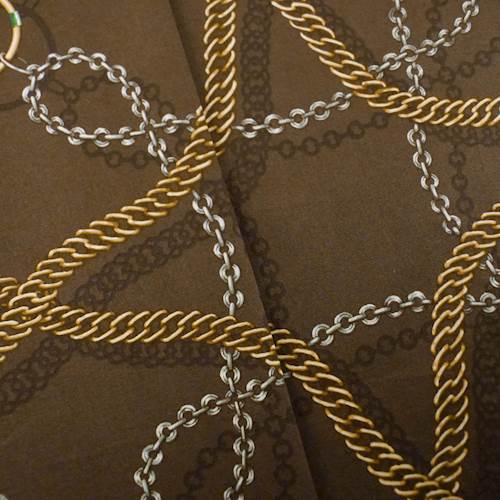 Designer Cotton Brown Chain Reaction Print Home Decorating Fabric