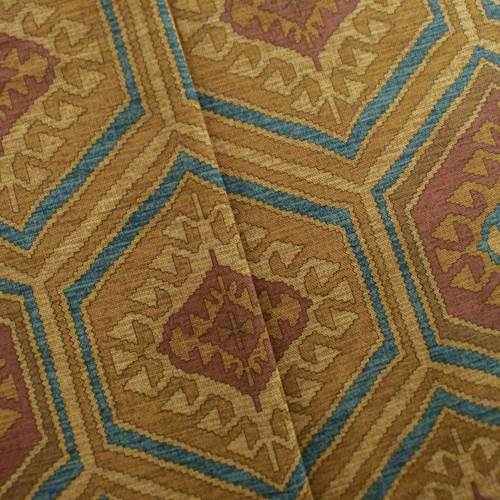 Designer Cotton Brown/Multi Cabin Print Decorating Fabric