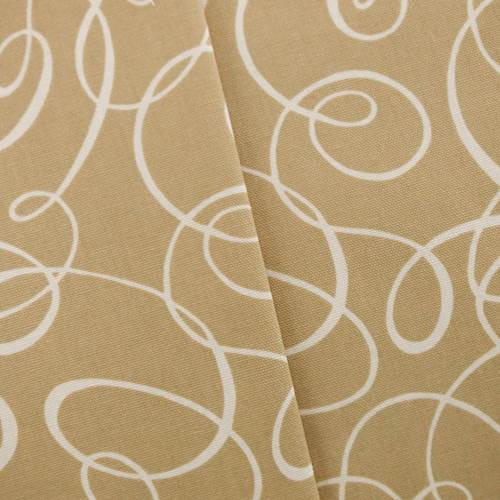 Designer Cotton Loop Beige Print Home Decorating Fabric