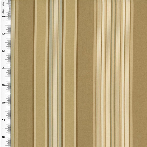 Designer Cotton Brown/Beige Stripe Print Decorating Fabric DFW51262