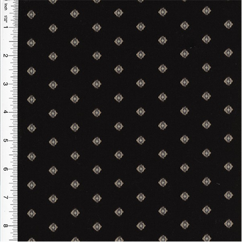 Designer Cotton Black Foulard Print Home Decorating Fabric DFW51265