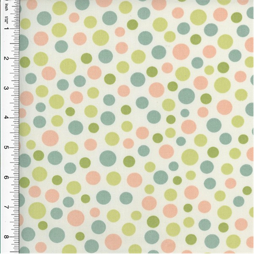 Designer Cotton Multicolor Polka Dot Print Home Decorating Fabric DFW51267