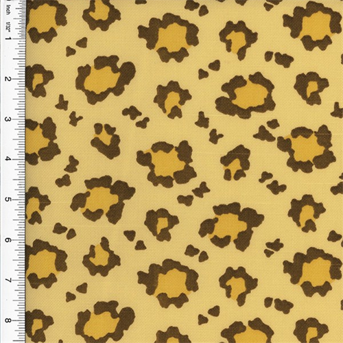 Designer Cotton Beige/Brown Leopard Print Decorating Fabric