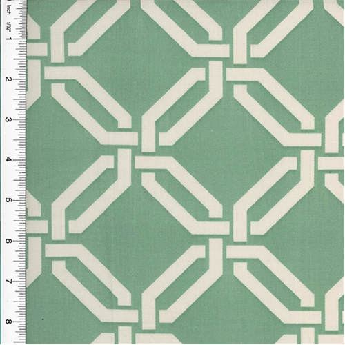 Designer Cotton Turquoise Chain Print Decorating Fabric DFW51278