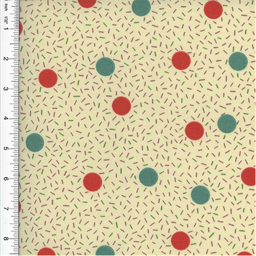Designer Cotton Red/Teal Birthday Dot Print Purple Home Decorating Fabric DFW51291