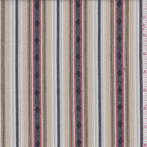 White Multi Stripe Cotton Ikat