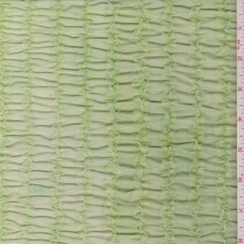 Key Lime Green Ruffle Stretch Mesh