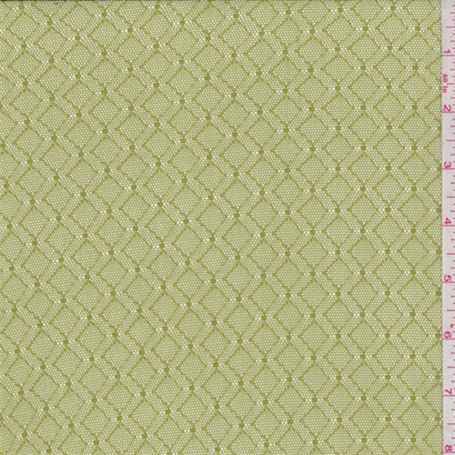 Avocado Embroidered Diamond Stretch Mesh