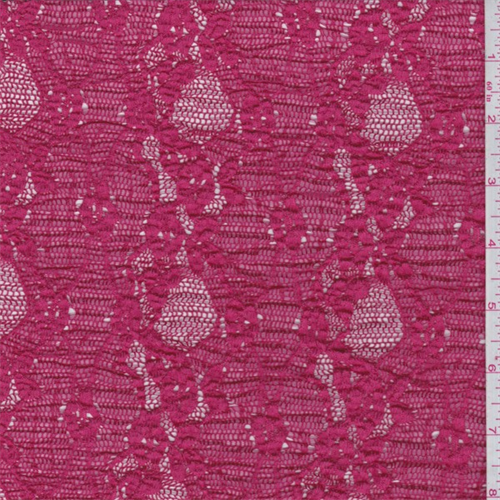 Berry Pink Stretch Lace