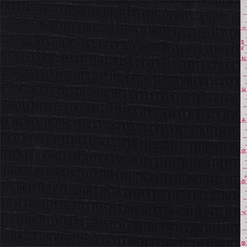 *4 YD PC--Black Seersucker Gauze