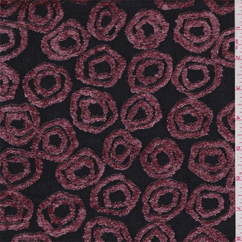 Black/Rose Novelty Jersey Knit