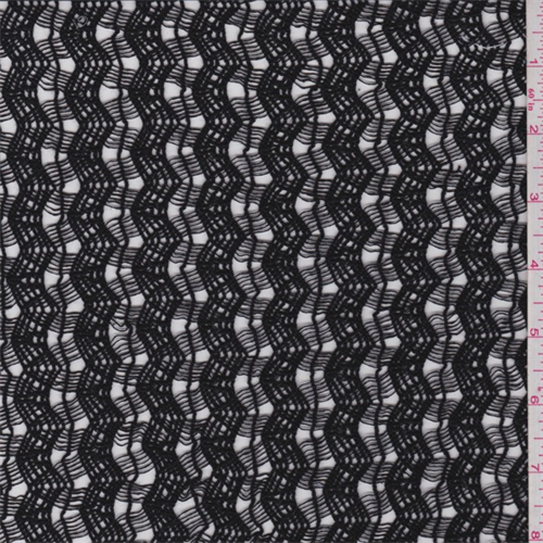 Black Wave Stripe Lace