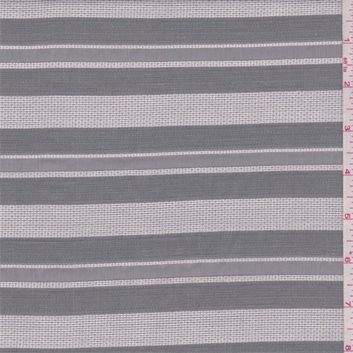 Silver/Grey Organza Stripe