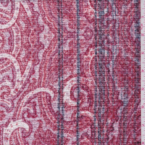 Red/Pink Scroll Boucle