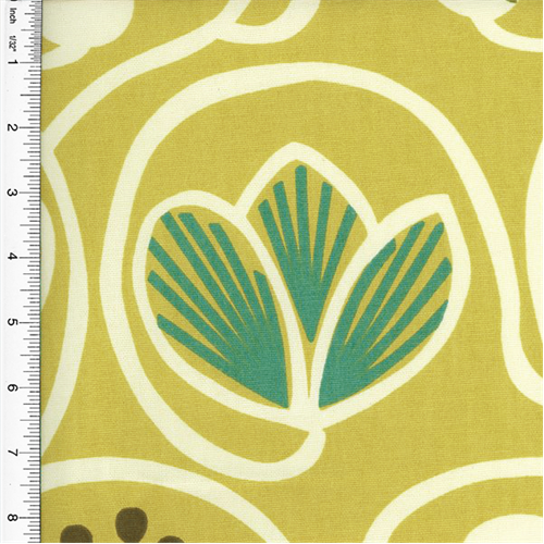 Designer Cotton Green Floral Print Home Decorating Fabric DFW51331