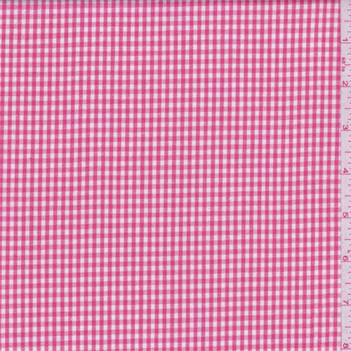 *3 YD PC--Red Gingham Check Stretch Shirting