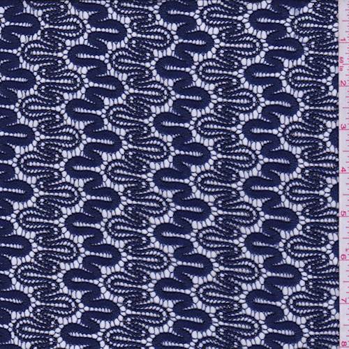 Sapphire Blue Scallop Lace