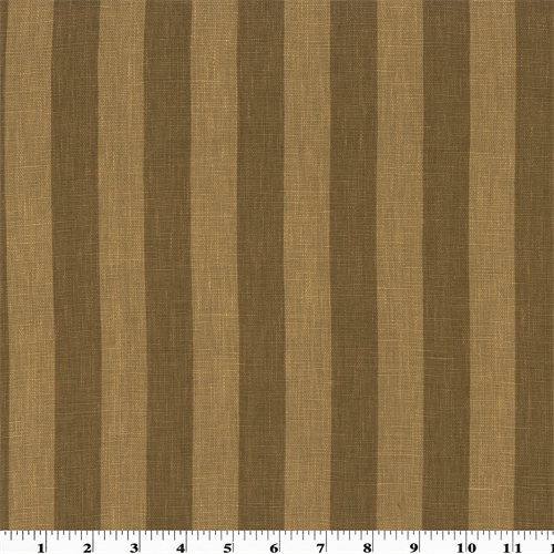 Brown Printed Stripe Vintage Linen Home Decorating Fabric DFW51437