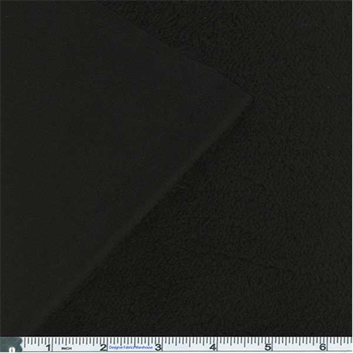 *1 YD PC--Black Polartec Thermal Pro Low-micro/ Hi-loft Fleece