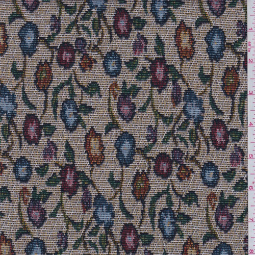 *2 YD PC--Beige Multi Floral Tapestry
