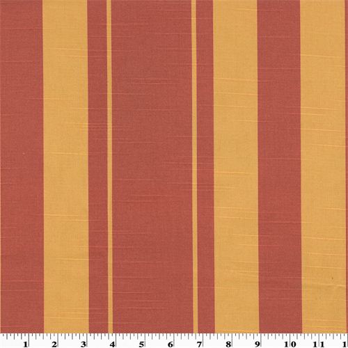 Red/Orange Striped Print Sateen Home Decorating Fabric DFW51466