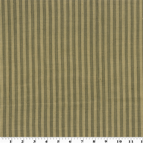 Green Stripe Print Linen Home Decorating Fabric DFW51469