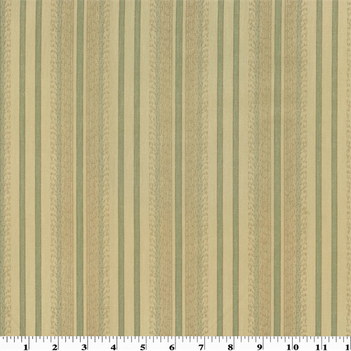 Cotton Green/Brown Stripe Print Moleskin Home Decorating Fabric DFW51472
