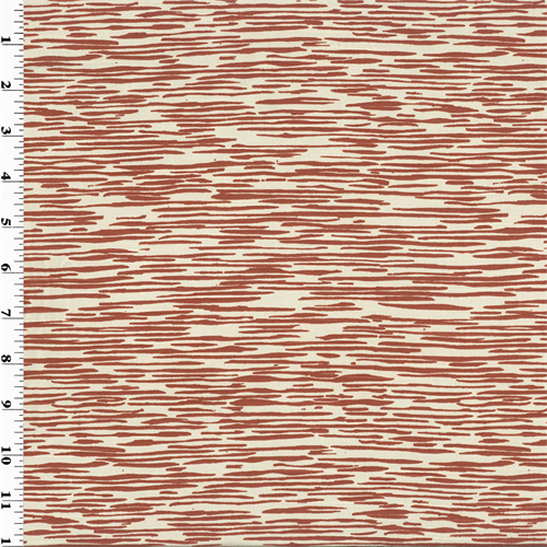 Rust Red Stripe Texture Print Sateen Home Decorating Fabric DFW51485