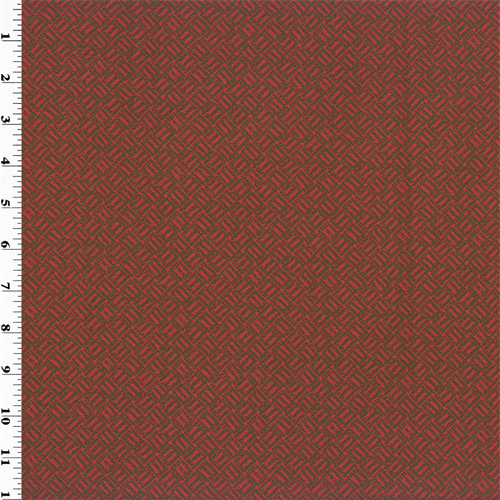 Red/Brown Basket Texture Print Home Decorating Fabric DFW51494
