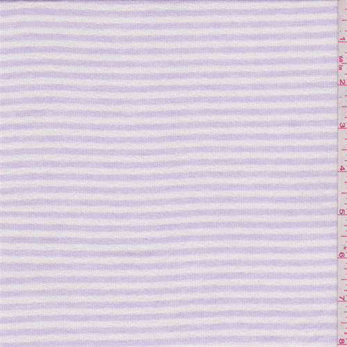 *2 3/4 YD PC--Lavender/White Stripe Jersey Knit