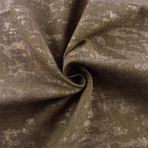 Copper Brown Foil Print Linen