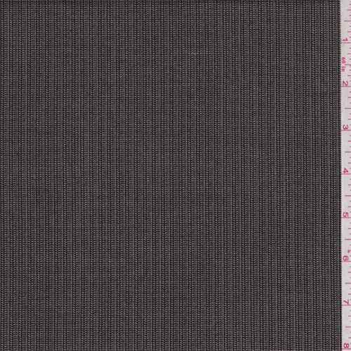 Black/Tan Herringbone Stripe Poly Blend Suiting