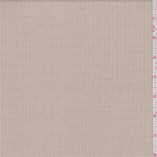 Cream/Beige Herringbone Stripe Poly Blend Suiting