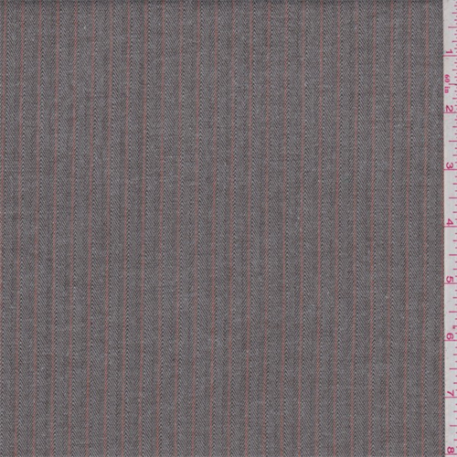 Taupe/Grey Herringbone Stripe Rayon Blend Suiting