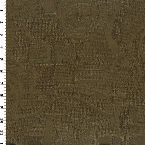 Brown Chenille Jacquard Home Decorating Fabric DFW51558