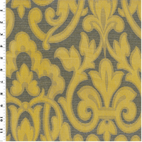 YellowBlack Silk Foulard Home Decorating Fabric Fabric By The Yard