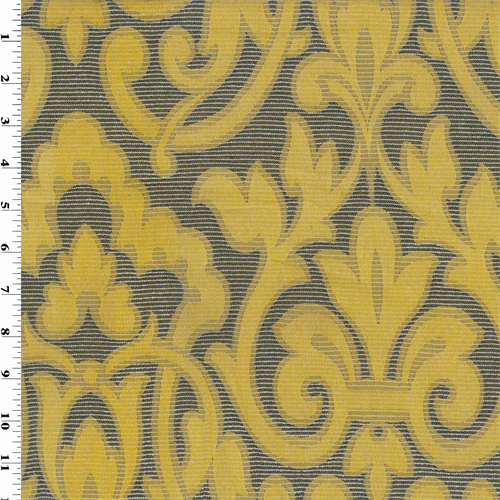 Yellow/Black Jacquard Home Decorating Fabric DFW51587